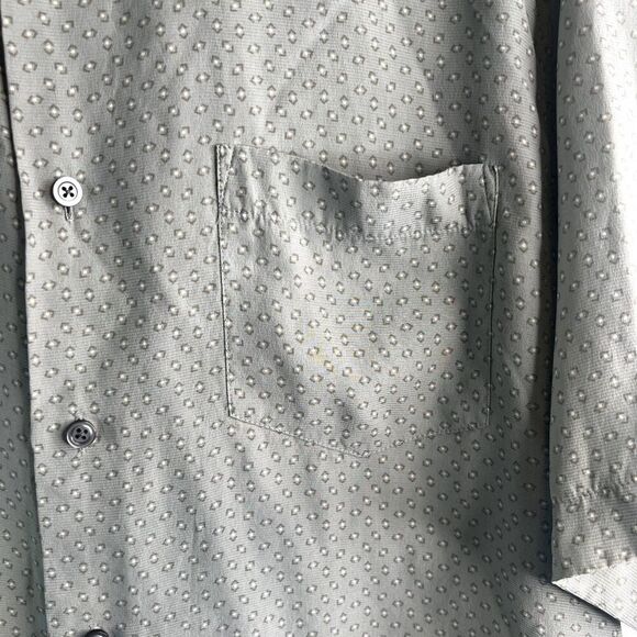 Claiborne 100% Silk Short Sleeve Button Front Shirt Men's Size Large - Picture 5 of 8